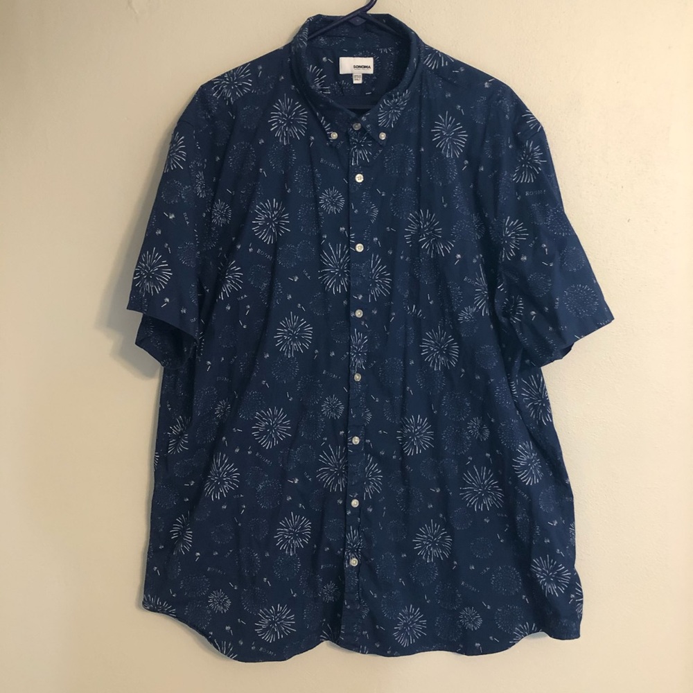 Men’s shirt sleeve button down. Size 3XLT